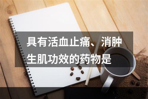 具有活血止痛、消肿生肌功效的药物是