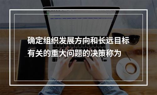 确定组织发展方向和长远目标有关的重大问题的决策称为