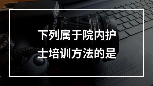 下列属于院内护士培训方法的是