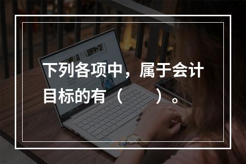 下列各项中，属于会计目标的有（　　）。