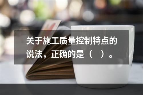 关于施工质量控制特点的说法，正确的是（　）。