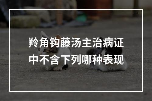 羚角钩藤汤主治病证中不含下列哪种表现