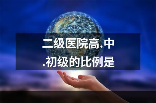 二级医院高.中.初级的比例是