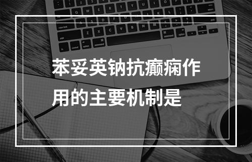 苯妥英钠抗癫痫作用的主要机制是