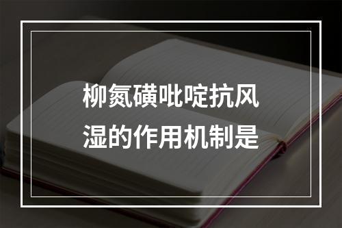 柳氮磺吡啶抗风湿的作用机制是