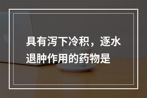 具有泻下冷积，逐水退肿作用的药物是