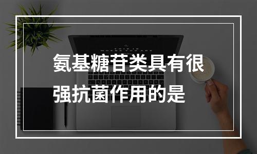 氨基糖苷类具有很强抗菌作用的是