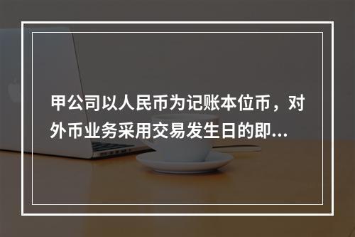 甲公司以人民币为记账本位币，对外币业务采用交易发生日的即期汇