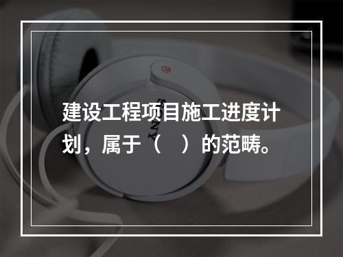 建设工程项目施工进度计划，属于（　）的范畴。