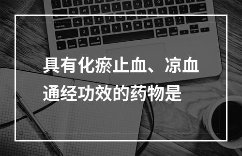 具有化瘀止血、凉血通经功效的药物是