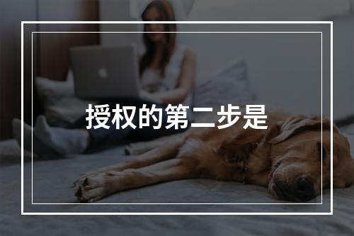 授权的第二步是