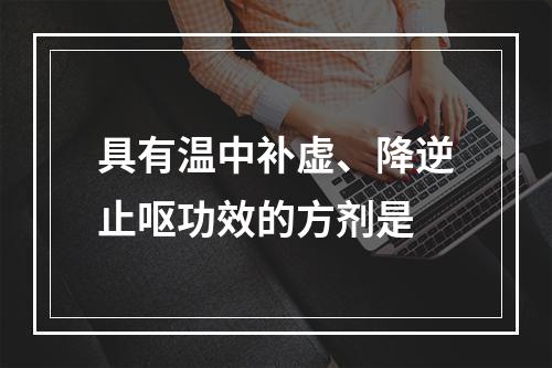 具有温中补虚、降逆止呕功效的方剂是