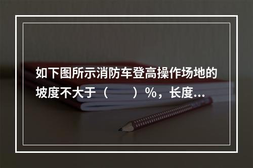 如下图所示消防车登高操作场地的坡度不大于（  ）％，长度和宽