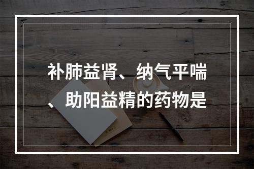 补肺益肾、纳气平喘、助阳益精的药物是