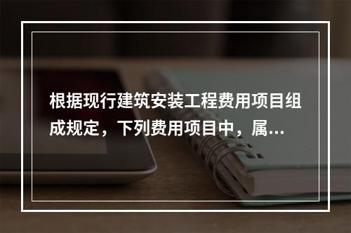 根据现行建筑安装工程费用项目组成规定，下列费用项目中，属于