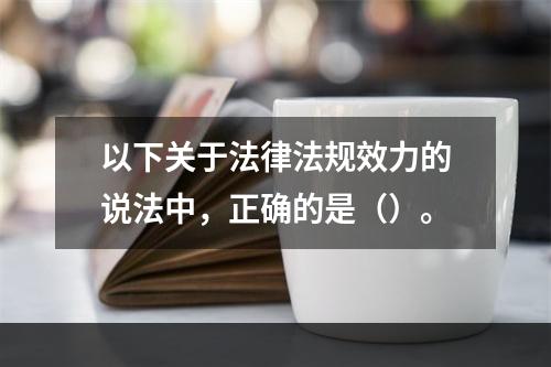 以下关于法律法规效力的说法中，正确的是（）。