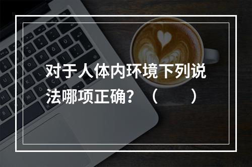 对于人体内环境下列说法哪项正确？（　　）