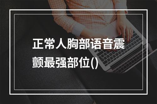 正常人胸部语音震颤最强部位()