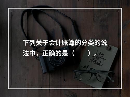 下列关于会计账簿的分类的说法中，正确的是（　　）。