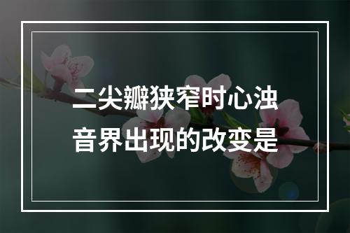 二尖瓣狭窄时心浊音界出现的改变是