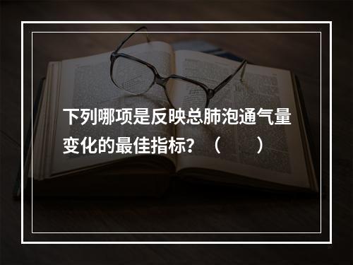 下列哪项是反映总肺泡通气量变化的最佳指标？（　　）