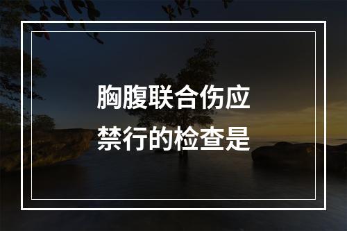 胸腹联合伤应禁行的检查是