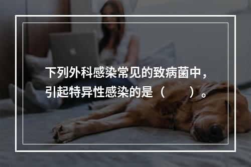 下列外科感染常见的致病菌中，引起特异性感染的是（　　）。