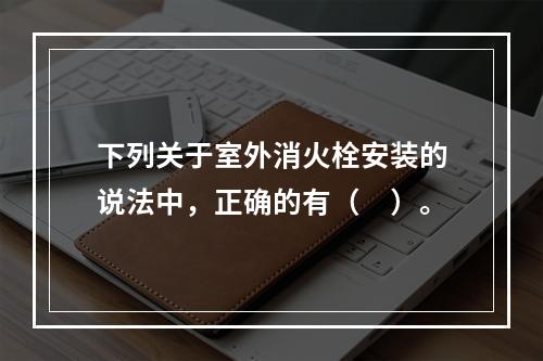 下列关于室外消火栓安装的说法中，正确的有（　）。