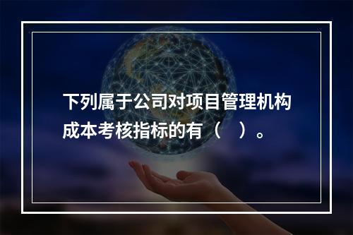 下列属于公司对项目管理机构成本考核指标的有（　）。