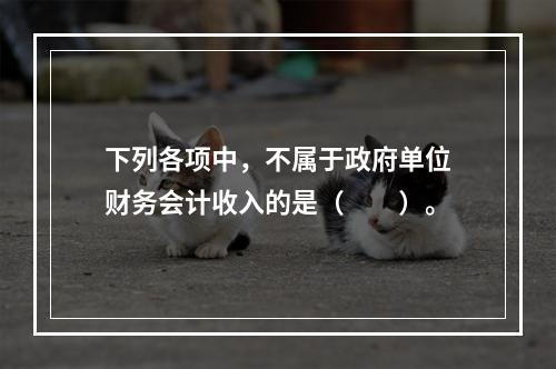 下列各项中，不属于政府单位财务会计收入的是（　　）。