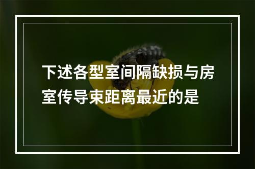 下述各型室间隔缺损与房室传导束距离最近的是