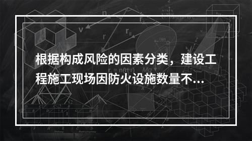 根据构成风险的因素分类，建设工程施工现场因防火设施数量不足而