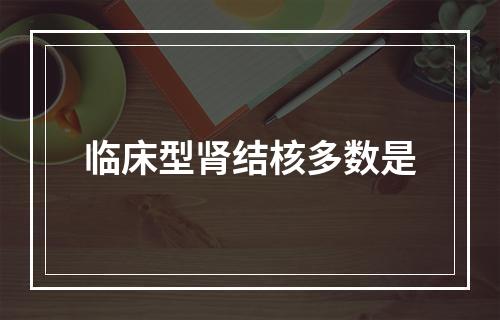 临床型肾结核多数是