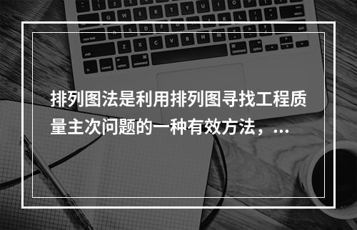 排列图法是利用排列图寻找工程质量主次问题的一种有效方法，其