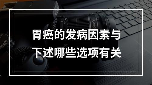 胃癌的发病因素与下述哪些选项有关