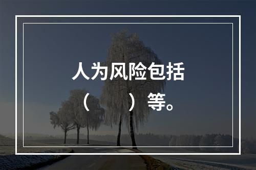 人为风险包括（　　）等。