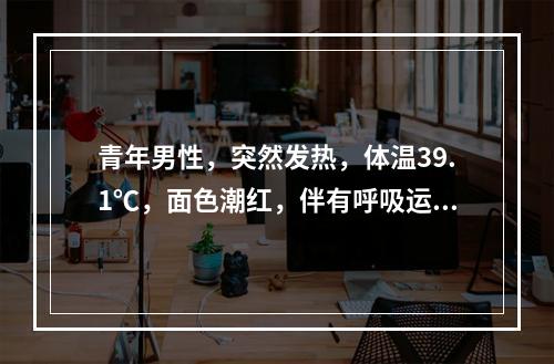 青年男性，突然发热，体温39.1℃，面色潮红，伴有呼吸运动减