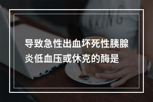 导致急性出血坏死性胰腺炎低血压或休克的酶是