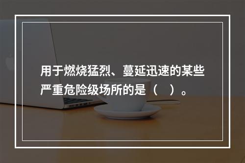 用于燃烧猛烈、蔓延迅速的某些严重危险级场所的是（　）。