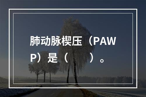 肺动脉楔压（PAWP）是（　　）。