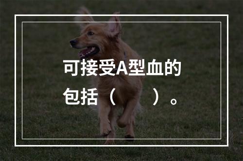 可接受A型血的包括（　　）。