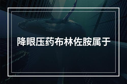 降眼压药布林佐胺属于