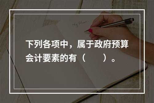 下列各项中，属于政府预算会计要素的有（　　）。