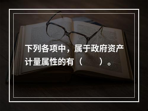 下列各项中，属于政府资产计量属性的有（　　）。