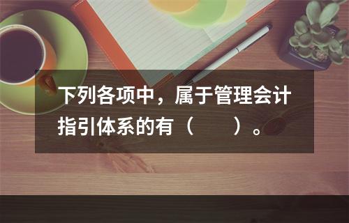 下列各项中，属于管理会计指引体系的有（　　）。