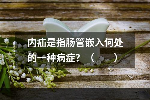 内疝是指肠管嵌入何处的一种病症？（　　）