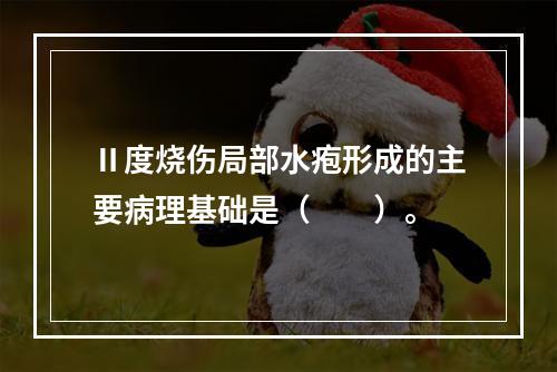 Ⅱ度烧伤局部水疱形成的主要病理基础是（　　）。