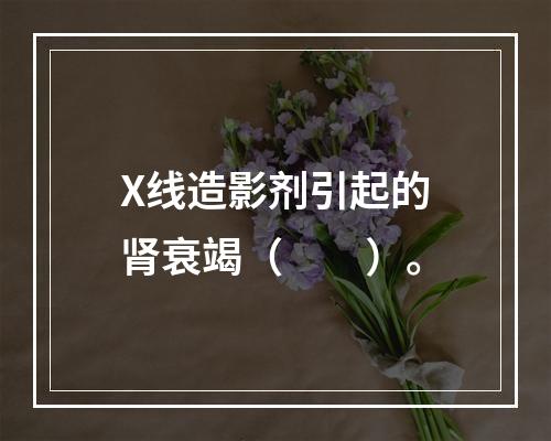 X线造影剂引起的肾衰竭（　　）。