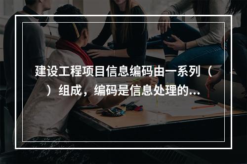 建设工程项目信息编码由一系列（　）组成，编码是信息处理的一项