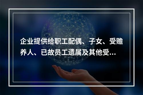 企业提供给职工配偶、子女、受赡养人、已故员工遗属及其他受益人